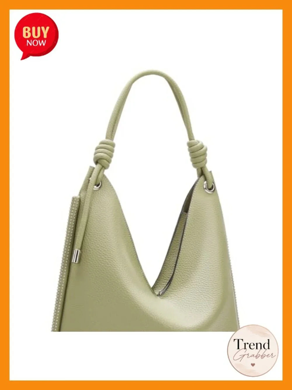 PU Leather Hobo Bag Soft Slouchy Top Handle Knot Strap Shoulder Purse